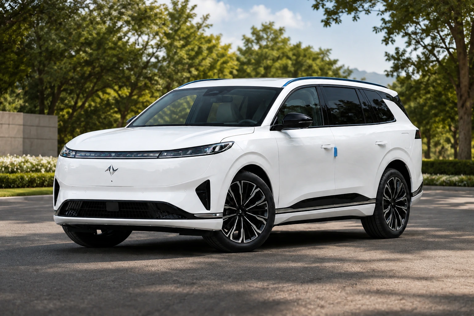 New vehicle front angle exterior design showcase