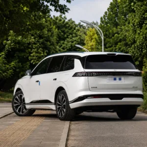 New vehicle rear three quarter exterior view showcasing modern design