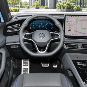 Volkswagen Tiguan L 2026 steering wheel and cockpit view