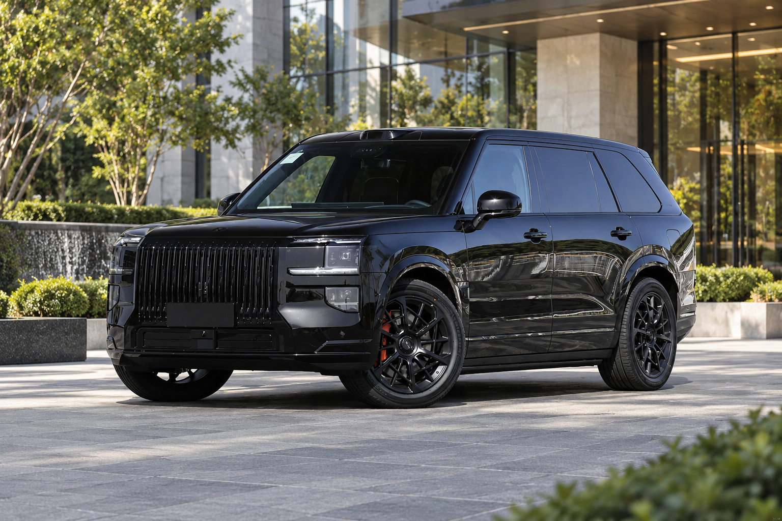 Zeekr 9X 2025 Moon Black Edition 70kWh front three-quarter view