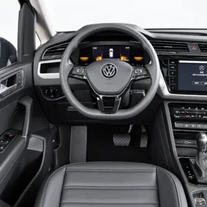 Volkswagen Touran steering wheel and driver cockpit