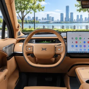 XPeng GX 2026 Range-Extended 1585 AWD UltraSE driver cockpit and steering wheel
